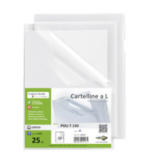 Cartellina a L - Poli 150 - PPL - 21 x 29,7 cm - trasparente liscio - Sei Rota - conf. 25 pezzi Cartellina a L - Poli 150 - PPL - 21 x 29,7 cm - trasparente liscio - Sei Rota - conf. 25 pezzi