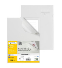 Cartellina a L - Poli Privacy - PP - 21 x 29,7 cm - bianco opaco - per documenti riservati - Sei Rota Cartellina a L - Poli Privacy - PP - 21 x 29,7 cm - bianco opaco - per documenti riservati - Sei Rota