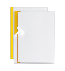 Cartellina Poli 200 - 21 x 29,7 cm - PP - trasparente buccia - dorso giallo - Sei Rota - conf. 10 pezzi Cartellina Poli 200 - 21 x 29,7 cm - PP - trasparente buccia - dorso giallo - Sei Rota - conf. 10 pezzi