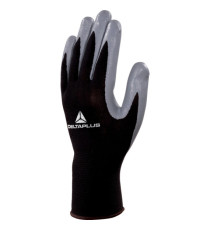 Guanti di precisione VE712GR - poliestere - palmo in nitrile - taglia 09 - nero/grigio - Deltaplus