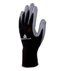 Guanti di precisione VE712GR - poliestere - palmo in nitrile - taglia 10 - grigio/nero - Deltaplus