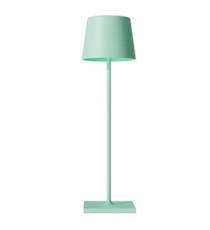 Lampada da tavolo 851 - ricaricabile - 8 x 30 cm - metallo - verde salvia - Palmina