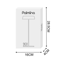 Lampada da tavolo 901 - c/aggancio magnetico - 10 x 30 cm - alluminio - bianco - Palmina
