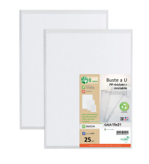 Buste a sacco Gaia - PP riciclato - 15 x 21 cm - buccia - trasparente - Sei rota - conf. 25 pezzi Buste a sacco Gaia - PP riciclato - 15 x 21 cm - buccia - trasparente - Sei rota - conf. 25 pezzi