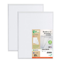 Buste a sacco Gaia - PP riciclato - 25 x 35 cm - buccia - trasparente - Sei rota - conf. 25 pezzi Buste a sacco Gaia - PP riciclato - 25 x 35 cm - buccia - trasparente - Sei rota - conf. 25 pezzi