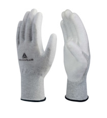 Guanti antistatico VE702PESD - poliestere / carbonio - taglia 10 - bianco - Deltaplus
