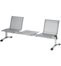 Panca attesa Plexus PS2PT - 2 posti - con tavolo - senza braccioli - grigio - Unisit Panca attesa Plexus PS2PT - 2 posti - con tavolo - senza braccioli - grigio - Unisit
