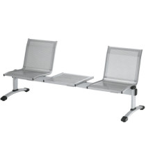 Panca attesa Plexus PS2PT - 2 posti - con tavolo - senza braccioli - grigio - Unisit Panca attesa Plexus PS2PT - 2 posti - con tavolo - senza braccioli - grigio - Unisit