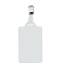 Portanome Pass 1E - clip in metallo - c/cartoncino - 5,5 x 8,5 cm - verticale - Sei Rota - conf. 100 pezzi Portanome Pass 1E - clip in metallo - c/cartoncino - 5,5 x 8,5 cm - verticale - Sei Rota - conf. 100 pezzi