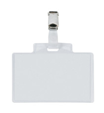Portanome Pass 3E - clip in metallo - 9,5 x 6 cm - PVC - Sei Rota - conf. 10 pezzi Portanome Pass 3E - clip in metallo - 9,5 x 6 cm - PVC - Sei Rota - conf. 10 pezzi
