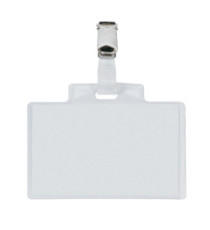 Portanome Pass 3E - clip in metallo - 9,5 x 6 cm - PVC - Sei Rota - conf. 100 pezzi Portanome Pass 3E - clip in metallo - 9,5 x 6 cm - PVC - Sei Rota - conf. 100 pezzi