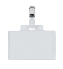 Portanome Pass 3E - clip in metallo - 9,5 x 6 cm - PVC - Sei Rota - conf. 100 pezzi Portanome Pass 3E - clip in metallo - 9,5 x 6 cm - PVC - Sei Rota - conf. 100 pezzi