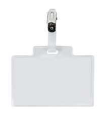 Portanome Pass 3M - clip in metallo - senza cartoncino - 9,5 x 6 cm - PVC - Sei Rota - conf. 100 pezzi Portanome Pass 3M - clip in metallo - senza cartoncino - 9,5 x 6 cm - PVC - Sei Rota - conf. 100 pezzi