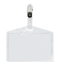 Portanome Pass 3P - clip in metallo - senza cartoncino - 9,5 x 6 cm - PP - buccia - Sei Rota - conf. 100 pezzi Portanome Pass 3P - clip in metallo - senza cartoncino - 9,5 x 6 cm - PP - buccia - Sei Rota - conf. 100 pezzi