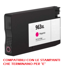 Cartuccia HP 963XL magenta 3JA28AE rigenerata con chip aggiornato per Hp 9010,9012,9014,9015e,9025e 1.600 pagine Cartuccia HP 963XL magenta 3JA28AE rigenerata con chip aggiornato per Hp 9010,9012,9014,9015e,9025e 1.600 pagine
