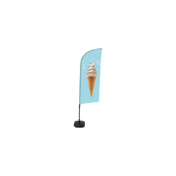 Bandiera a vela GELATO - con base riempibile - 89 x 240 cm - Studio T Bandiera a vela GELATO - con base riempibile - 89 x 240 cm - Studio T