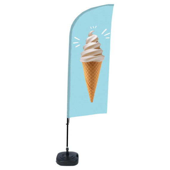 Bandiera a vela GELATO - con base riempibile - 89 x 240 cm - Studio T Bandiera a vela GELATO - con base riempibile - 89 x 240 cm - Studio T