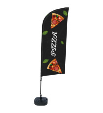 Bandiera a vela PIZZA - con base riempibile - 89 x 240 cm - Studio T Bandiera a vela PIZZA - con base riempibile - 89 x 240 cm - Studio T