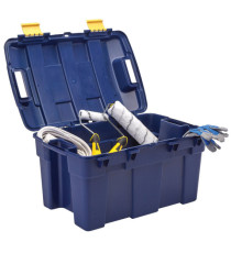 Baule multiuso Bankers Box - 39 x 59 x 33 cm - 40 L - PP - con coperchio - blu/giallo - Fellowes Baule multiuso Bankers Box - 39 x 59 x 33 cm - 40 L - PP - con coperchio - blu/giallo - Fellowes