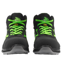 Calzatura di sicurezza Hard S3 SRC - pelle idrorepellente - numero 39 - grigio scuro/verde - U-Power