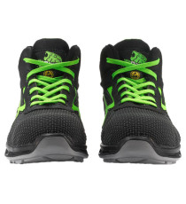 Calzatura di sicurezza Hard S3 SRC - pelle idrorepellente - numero 42 - grigio scuro/verde - U-Power