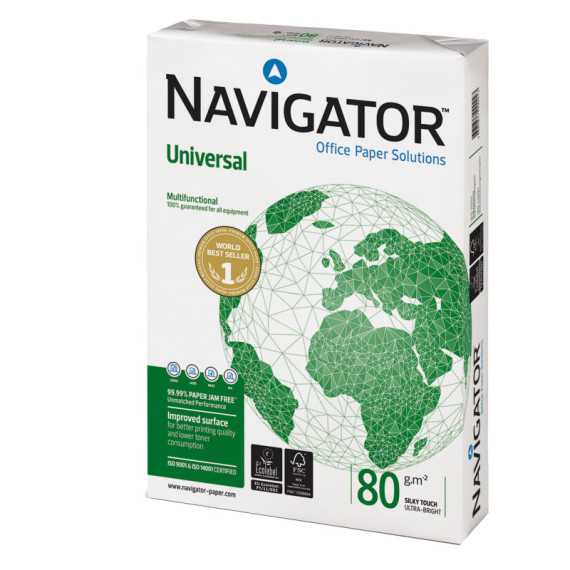 Carta bianca Navigator Universal in mini pallet - A4 - 80 gr - bianco -  risma 500 fogli - ordine max 1 mini pallet da 5 Carta bianca Navigator Universal in mini pallet - A4 - 80 gr - bianco -  risma 500 fogli - ordine max 1 mini pallet da 5