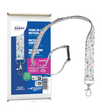 Cordoncino per portabadge - in Rpet - fantasia floreale - 440 x 20 mm - Avery - Conf. 10 pezzi Cordoncino per portabadge - in Rpet - fantasia floreale - 440 x 20 mm - Avery - Conf. 10 pezzi