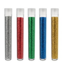 Glitter Bio grana fine - 10ml - colori assortiti - Deco - blister 5 flaconi Glitter Bio grana fine - 10ml - colori assortiti - Deco - blister 5 flaconi