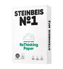 Carta riciclata al 100% senza legno - A4 - 80 gr - bianco - Steinbeis - conf. 500 fogli Carta riciclata al 100% senza legno - A4 - 80 gr - bianco - Steinbeis - conf. 500 fogli