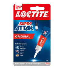 Colla Super Attak Original - 3 gr - trasparente - Loctite Colla Super Attak Original - 3 gr - trasparente - Loctite