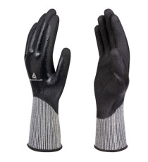 Guanti antitaglio Venicut D04 - maglia deltanocut - palmo in doppio nitrile - taglia 10 - nero - Deltaplus