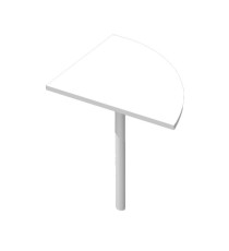 Raccordo angolare 90° per scrivanie Easy - 80 x 80 cm - bianco/grigio cromato