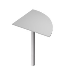 Raccordo angolare 90° per scrivanie Easy - 80 x 80 cm - grigio/grigio cromato