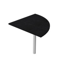 Raccordo angolare 90° per scrivanie Easy - 80 x 80 cm - nero venato/grigio cromato