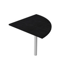 Raccordo angolare 90° per scrivanie Easy - 80 x 80 cm - nero venato/grigio cromato