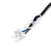 3pz portalampada in plastica con morsetti attacco E27 colore nero 250V - dimensione L235xW38xH38mm porta lampada