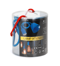 Portalampada in plastica attacco E27 azzurro con cavo 1mt - MAX 60W - Voltaggio: 250V porta lampada da interno