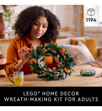 Lego Botanicals - Ghirlanda - Lego 10340 The Botanical Collection Corona per la decorazione della casa 1194pz Anni 18+