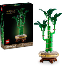 Lego Botanicals - Bambù del buon auspicio - Lego 10344 The Botanical Collection 3 steli di bambù verde con foglie 325pz Anni 18+