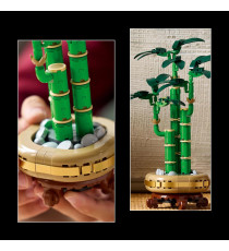 Lego Botanicals - Bambù del buon auspicio - Lego 10344 The Botanical Collection 3 steli di bambù verde con foglie 325pz Anni 18+