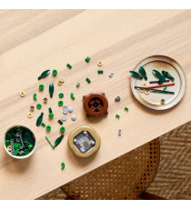 Lego Botanicals - Bambù del buon auspicio - Lego 10344 The Botanical Collection 3 steli di bambù verde con foglie 325pz Anni 18+