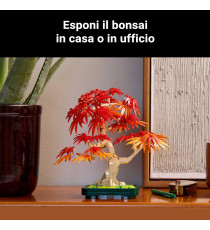 Lego Botanicals - Bonsai di acero rosso giapponese - Lego 10348 The Botanical Collection Foglie Rosse e Arancio 474pz Anni 18+