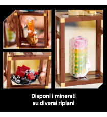 Lego Ideas - Collezione di minerali - Lego 21362  pirite dorata, l’ametista viola, la fluorite blu, la tormalina 880pz Anni 18+