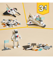 Lego Creator 3in1 - Space Shuttle - Lego 31134 Shuttle o un'astronave o in un astronauta snodabile 144pz Anni 6+
