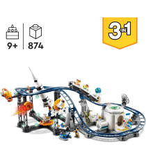 Lego Creator 3in1 - Montagne Russe spaziali - Lego 31142 o torre a caduta con ascensore o giostra spaziale rotante 874pz Anni 9+