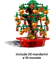 Lego The Botanical Collection - L’albero dei soldi - Lego 40648 Capodanno lunare  con mandarini,buste,monete 336pz Anni 9+