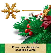Lego Natale - Decorazione da tavolo natalizia - Lego 40743 centro tavolo con Bacche, Stelle e Fogliame 433pz Anni 12+