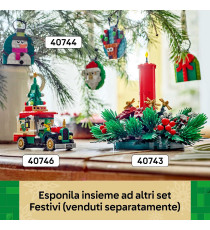 Lego Natale - Decorazione da tavolo natalizia - Lego 40743 centro tavolo con Bacche, Stelle e Fogliame 433pz Anni 12+