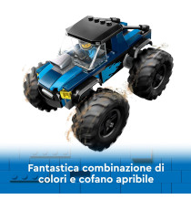 Lego City - Monster Truck blu - Lego 60402 Fuoristrada Off-Road con Pilota Anni 5+ 148pz