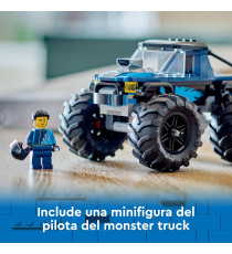Lego City - Monster Truck blu - Lego 60402 Fuoristrada Off-Road con Pilota Anni 5+ 148pz